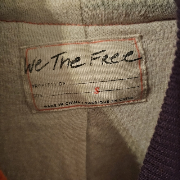 Free People Rivington Sherpa Jacket Orange Purple Zip Up Size S Oversized - Picture 2 of 7